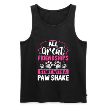 Dog Mom Dog Lover Funny Dog Owner Cute - Men's Premium Organic Tank Top - black - Front - Michal (187cm)