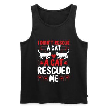Foster Animals Shelter Cats Cat Rescuer Rescuer - Men's Premium Organic Tank Top - black - Front - AI Model Male 178 light (178cm)