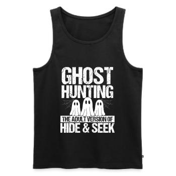 Ghost Hunting Version Adulte Drôle Chasseur de Fantômes - Débardeur bio Premium Homme - noir - Devant - Michal (187cm)