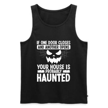 Ghost Hunter Your house is haunted Ghost Hunting - Men's Premium Organic Tank Top - black - Front - AI Model Male 178 light (178cm)