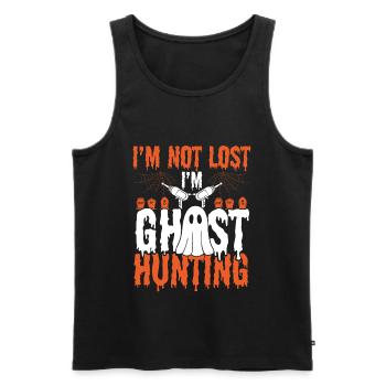 Funny Ghost Hunter Im not lost Im Ghost HuntingFun - Männer Premium Bio Tank Top - Schwarz - Vorne - AI Model Male 178 light (178cm)