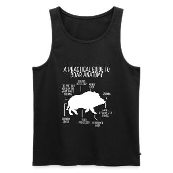 Hog Hunting of Boar Hunter Hog Removal Technician - Männer Premium Bio Tank Top - Schwarz - Vorne - AI Model Male 178 light (178cm)