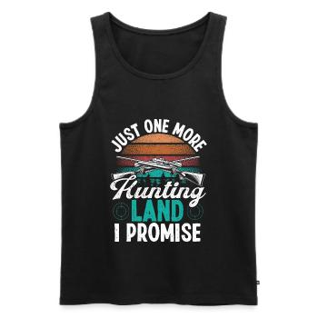 Funny Hunting Just one more Hunting Land Hunter - Men's Premium Organic Tank Top - black - Front - Michal (187cm)