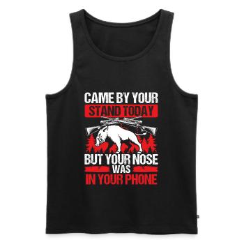 Hog Hunting Came by your Stand Funny Hog Hunter - Männer Premium Bio Tank Top - Schwarz - Vorne - AI Model Male 178 light (178cm)