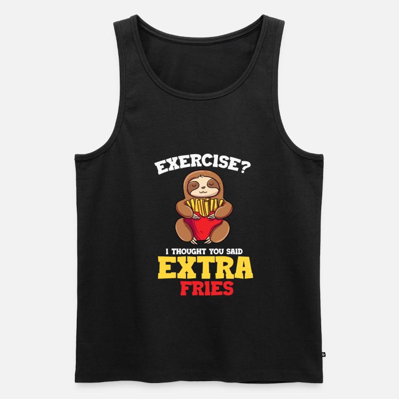Faultier - Männer Premium Bio Tank Top - Schwarz