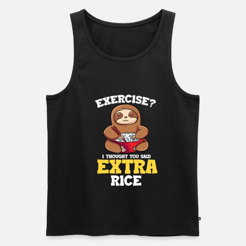 Faultier - Männer Premium Bio Tank Top - Schwarz
