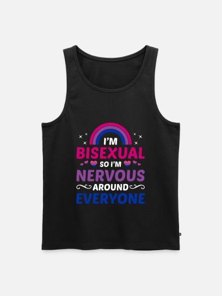 I m bisexual - Men's Premium Organic Tank Top - black