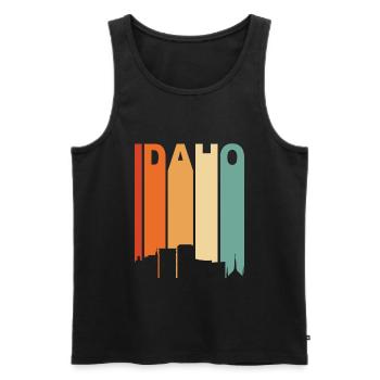 Idaho - Débardeur bio Premium Homme - noir - Devant - Michal (187cm)