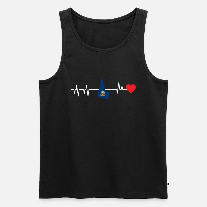 Idaho - Männer Premium Bio Tank Top - Schwarz