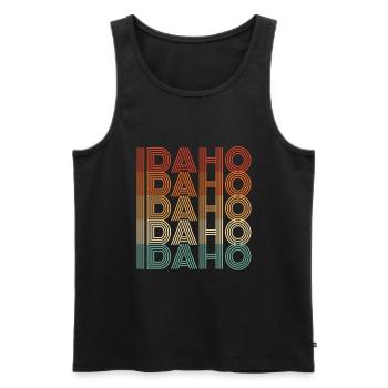 Idaho - Débardeur bio Premium Homme - noir - Devant - Michal (187cm)