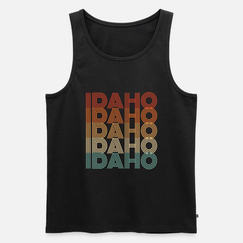 Idaho - Männer Premium Bio Tank Top - Schwarz