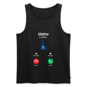 Idaho - Débardeur bio Premium Homme - noir - Devant - Michal (187cm)