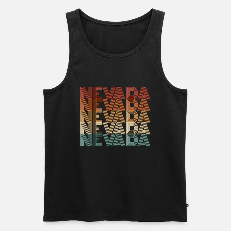 Nevada - Männer Premium Bio Tank Top - Schwarz