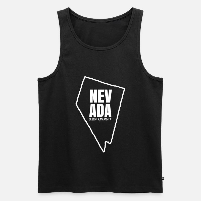 Nevada - Männer Premium Bio Tank Top - Schwarz