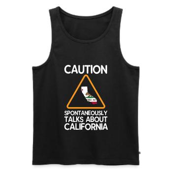 Californie - Débardeur bio Premium Homme - noir - Devant - AI Model Male 178 light (178cm)