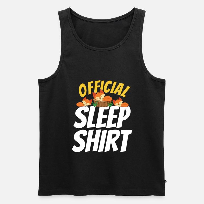 Nice sleeping Fox gift - Men's Premium Organic Tank Top - black