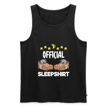 Beau cadeau de koala endormi - Débardeur bio Premium Homme - noir - Devant - Michal (187cm)