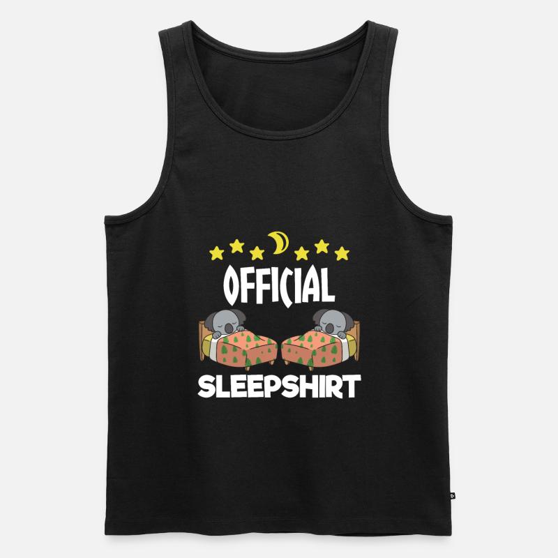 Nice Sleeping Koala Gift - Men's Premium Organic Tank Top - black