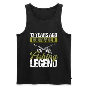 13 Year Old Fishing Legend Rod 13 Fisherman - Männer Premium Bio Tank Top - Schwarz - Vorne - Michal (187cm)