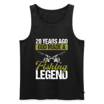 20 Year Old Fishing Legend Rod 20 Fisherman - Männer Premium Bio Tank Top - Schwarz - Vorne - Michal (187cm)