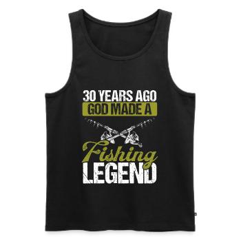 30 Year Old Fishing Legend Rod 30 Fisherman - Männer Premium Bio Tank Top - Schwarz - Vorne - Michal (187cm)