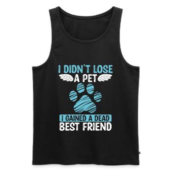 Cat Remembrance Cat Owner Pet Sympathy Cat Loss - Männer Premium Bio Tank Top - Schwarz - Vorne - AI Model Male 178 light (178cm)