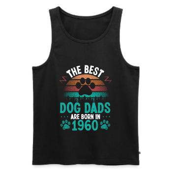 Dog Dad Born in 1960 Birthday for Dog Father 1960 - Männer Premium Bio Tank Top - Schwarz - Vorne - Michal (187cm)