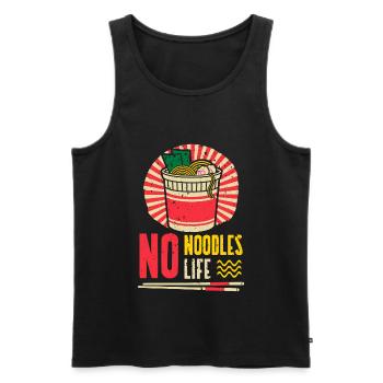 Pas de vie | sans nouilles amateurs de ramen | Japon - Débardeur bio Premium Homme - noir - Devant - AI Model Male 178 light (178cm)
