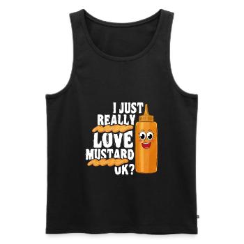 Love mustard gift - Men's Premium Organic Tank Top - black - Front - Michal (187cm)