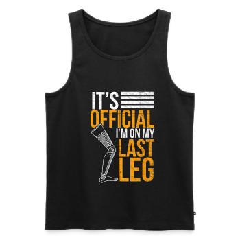 Bein Amputiert Arm Kämpfer Geschenk - Männer Premium Bio Tank Top - Schwarz - Vorne - Michal (187cm)