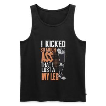 Bein Amputiert Arm Kämpfer Geschenk - Männer Premium Bio Tank Top - Schwarz - Vorne - Michal (187cm)