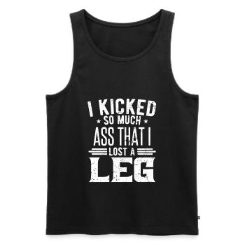 Bein Amputiert Arm Kämpfer Geschenk - Männer Premium Bio Tank Top - Schwarz - Vorne - Michal (187cm)