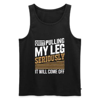 Bein Amputiert Arm Kämpfer Geschenk - Männer Premium Bio Tank Top - Schwarz - Vorne - Michal (187cm)