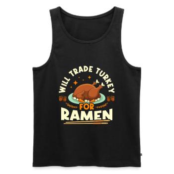 La Turquie échangerait-elle contre des ramen | - Débardeur bio Premium Homme - noir - Devant - Michal (187cm)