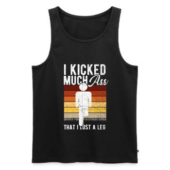Bein Amputiert Arm Kämpfer Geschenk - Männer Premium Bio Tank Top - Schwarz - Vorne - Michal (187cm)