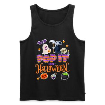 Pop Halloween | Halloween Costume | Halloween - Men's Premium Organic Tank Top - black - Front - AI Model Male 178 light (178cm)