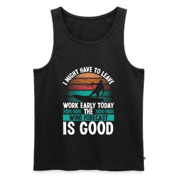 Kitesurfing Wind Forecast Kiteboarding Kitesurf - Men's Premium Organic Tank Top - black - Front - Michal (187cm)