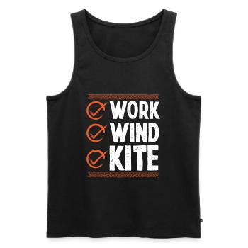 Kitesurfing Work Wind Kite Kitesurfer Kiteboard - Men's Premium Organic Tank Top - black - Front - Michal (187cm)