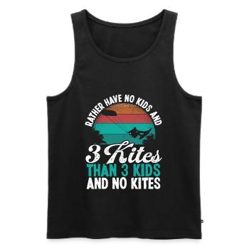 Kitesurfing Kitebaorder Humor Vintage Kiteboarding - Men's Premium Organic Tank Top - black - Front - Michal (187cm)