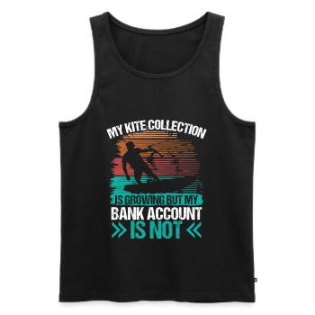 Kiteboarding Vintage Kite Collection Kitesurfing - Männer Premium Bio Tank Top - Schwarz - Vorne - Michal (187cm)