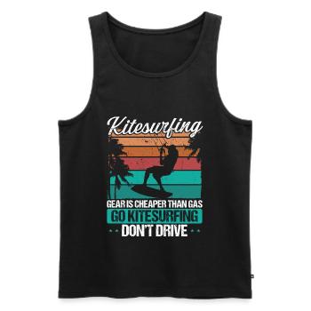 Kiteboarding Humor Kitesurfing Funny Kiteboarder - Männer Premium Bio Tank Top - Schwarz - Vorne - Michal (187cm)