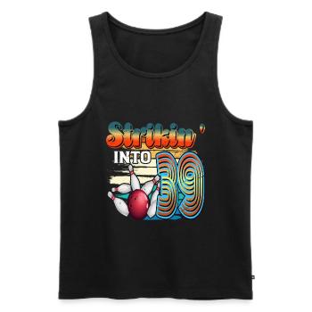 Strikin' Into 39 Bowling Bowler 39. Geburtstag - Männer Premium Bio Tank Top - Schwarz - Vorne - Michal (187cm)
