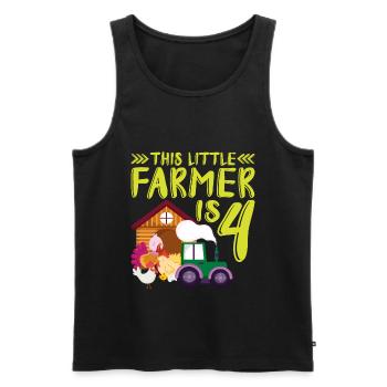 This small farmer is 4 farm more thematic - Men's Premium Organic Tank Top - black - Front - AI Model Male 178 light (178cm)