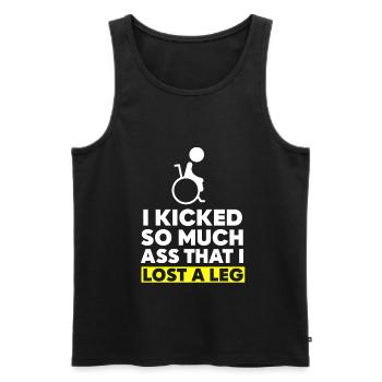 Bein Amputiert Arm Kämpfer Geschenk - Männer Premium Bio Tank Top - Schwarz - Vorne - Michal (187cm)