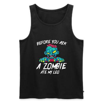 Bein Amputiert Arm Kämpfer Geschenk - Männer Premium Bio Tank Top - Schwarz - Vorne - Michal (187cm)