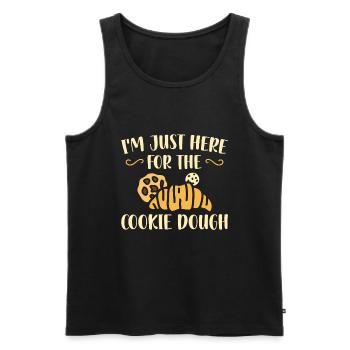 Je ne suis que pour la pâte à biscuits ici | Boulanger - Débardeur bio Premium Homme - noir - Devant - AI Model Male 178 light (178cm)