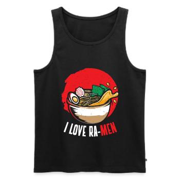 J’adore les ramen | Chemise amateur de ramen | - Débardeur bio Premium Homme - noir - Devant - Michal (187cm)