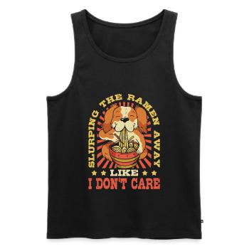Slurping The Ramen Away Like I Don't Care | Ramen - Men's Premium Organic Tank Top - black - Front - Michal (187cm)