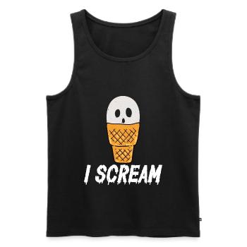Je crie Sorbet Mochi Popsicles Crème glacée - Débardeur bio Premium Homme - noir - Devant - AI Model Male 178 light (178cm)