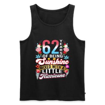 62 years of sunshine mixed with a small - Men's Premium Organic Tank Top - black - Front - AI Model Male 178 light (178cm)